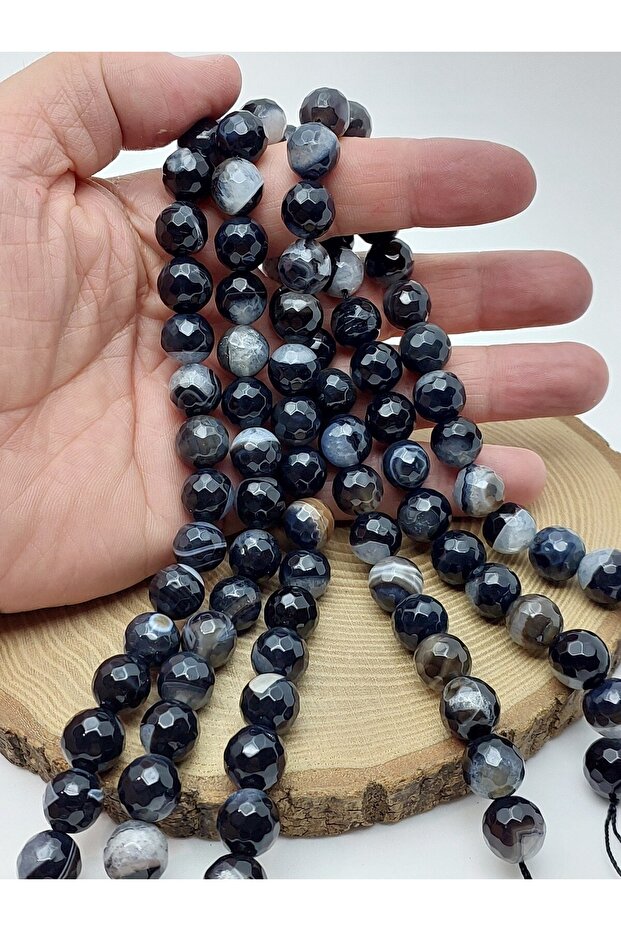 حجر العقيق المقطوع على شكل فازيت 12 ملم (62140)