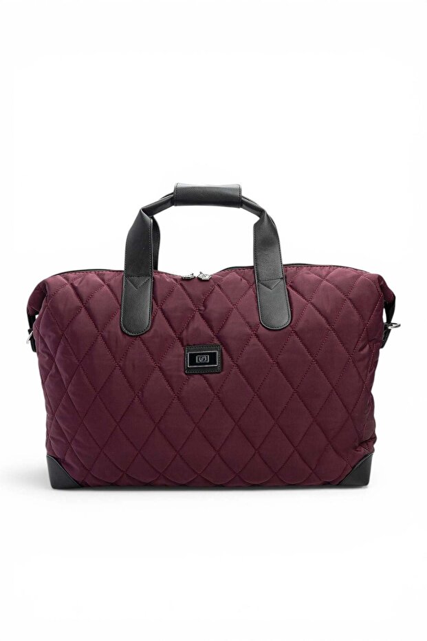 Burgundy - Black Memory Unisex Women's Men's Travel Bag Sp1141