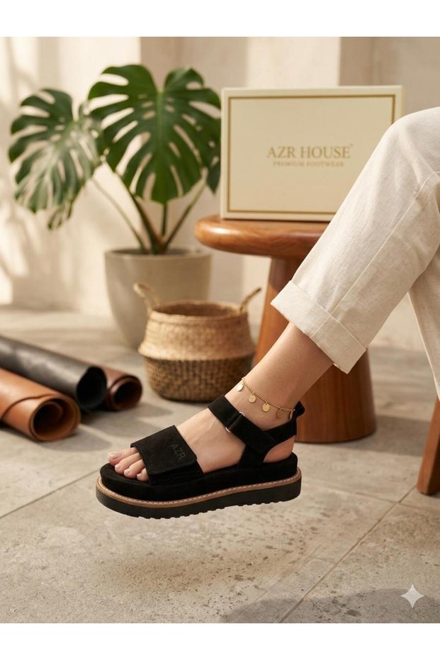 Women's Suede Sandals New Season Very Comfortable for Daily Use Orthopedic Sole