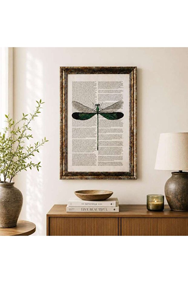 Sedara Canvas Printed Framed Wall Art 48x68cm - Antique Brass