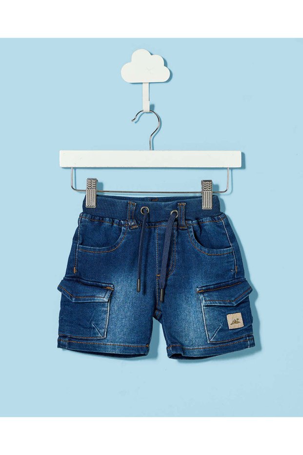 Infant Boys Navy Denim Shorts
