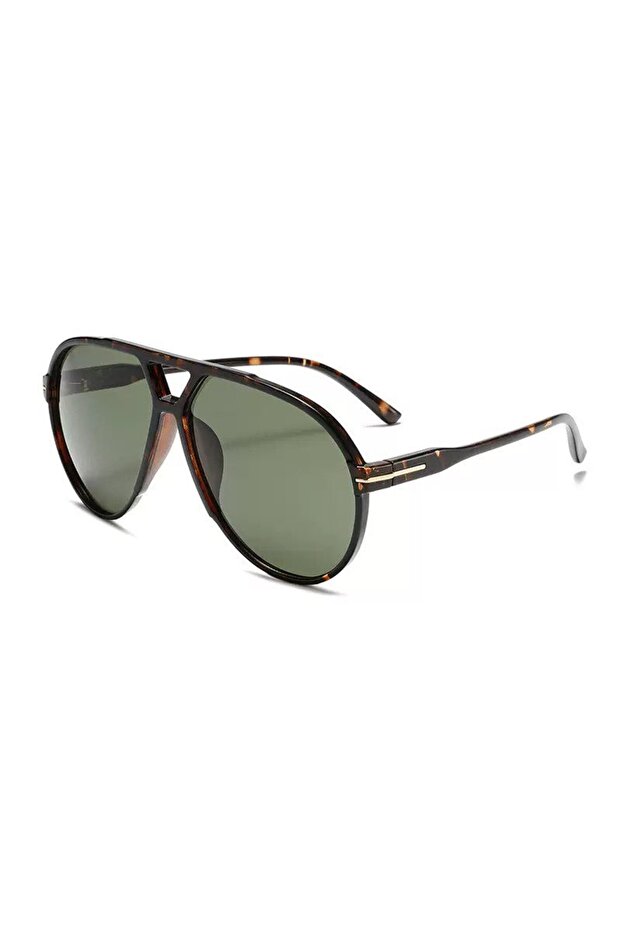 Leopard green Retro Oversized Pilot Sunglasses Women Fashion Luxury Big Frame One Piece Gradient Gre