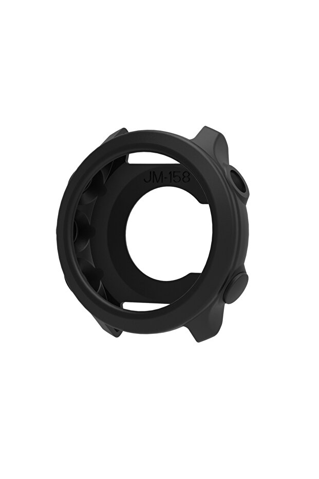 Forerunner 158 55 Black Case Silicone Strap For Forerunner 158 55 Replacement Watch Band + Protecti
