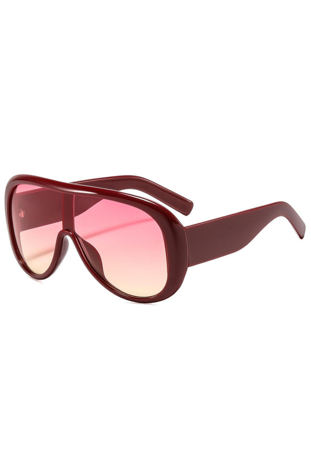 5 Retro Oversized Pilot Sunglasses Women Fashion Luxury Big Frame One Piece Gradient Sand Sunglasse.
