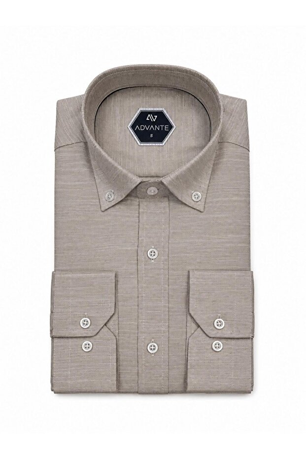 Classic Regular Fit Long Sleeve Cotton Men's Shirt 7714
