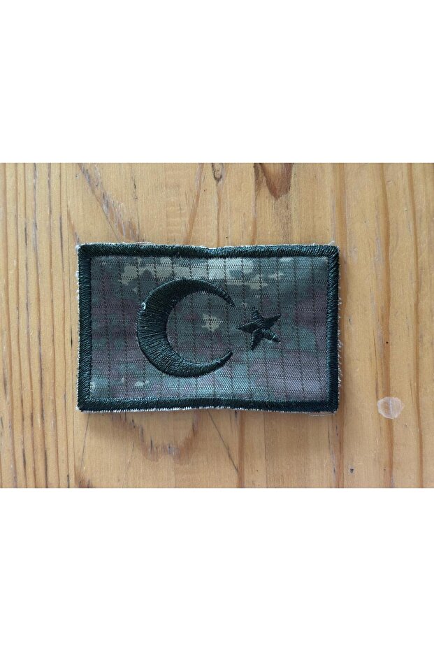 مجموعة من 3 قطع من رقعة التطريز بشعار خريطة تركيا وعلمها الوطني من Göktürkçe