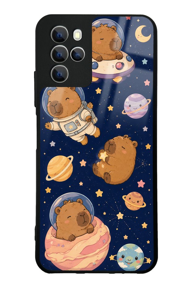 Omix X700 Glossy Phone Case with Cosmic Capybara Design