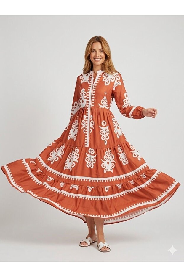 Maxi dress printed