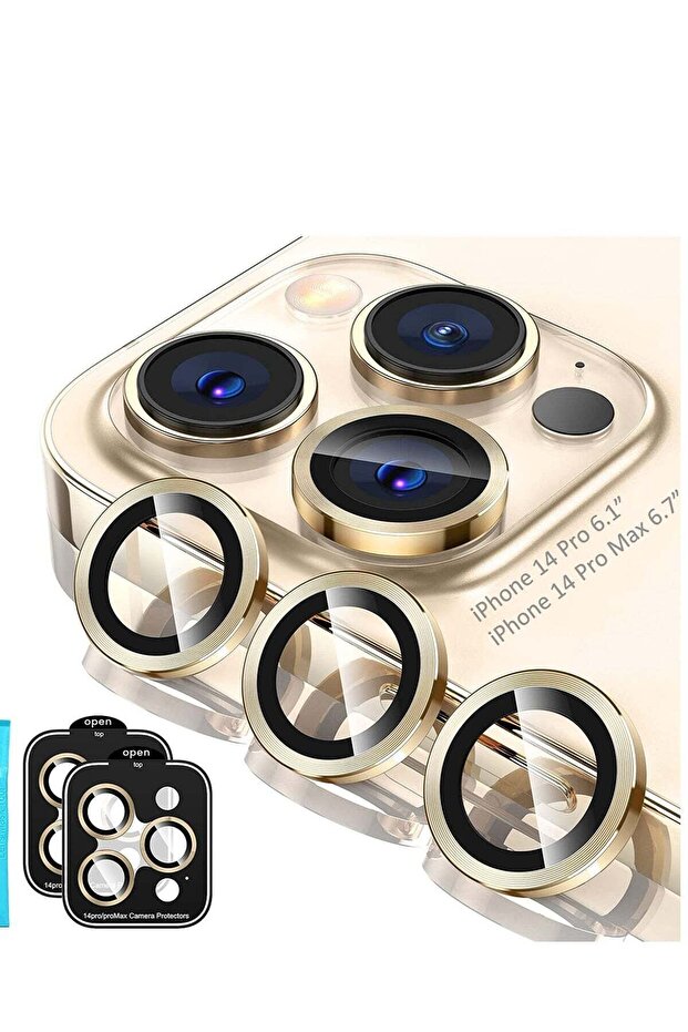 [3+3PCS] for iPhone 14 Pro - iPhone 14 Pro Max Camera Lens Protector, 9H Tempered Glass