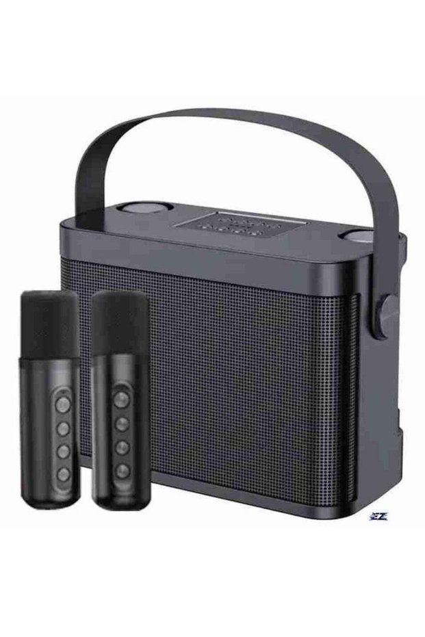 Karaoke Machine with 2 Wireless Microphones – Portable 60W Bluetooth Speaker for Adults & Kids, Perfect for Parties, Events, Weddings, Meetings, & Home Entertainment – Black