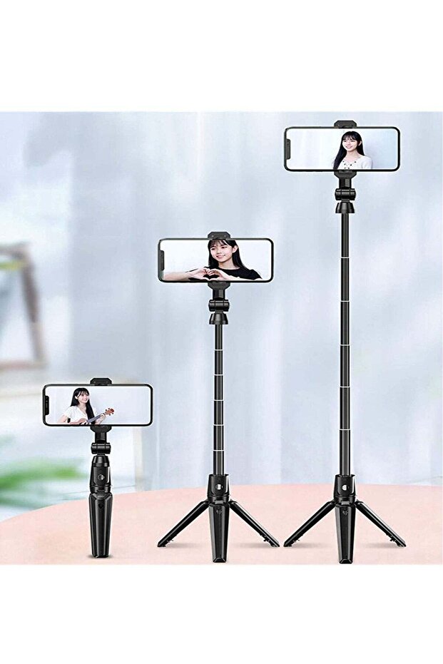 Mobile Phone Tripod with Bluetooth Remote Foldable Lightweight