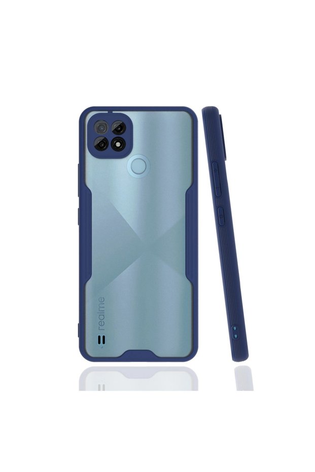 جراب Realme C21 سيليكون بلاتينيوم - أزرق داكن