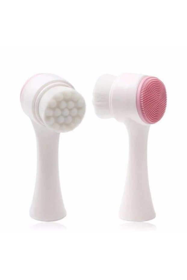 Double-Sided Skin Cleansing Brush and Silicone