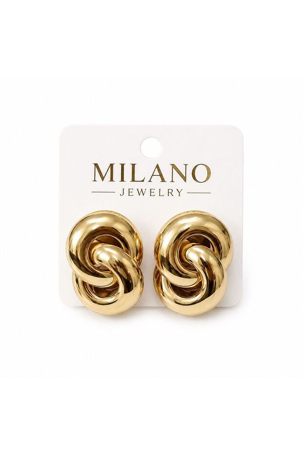 Women's Oval Patterned Earrings