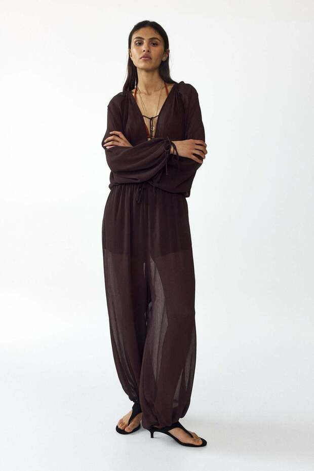 Oversized balloon-leg jumpsuit
