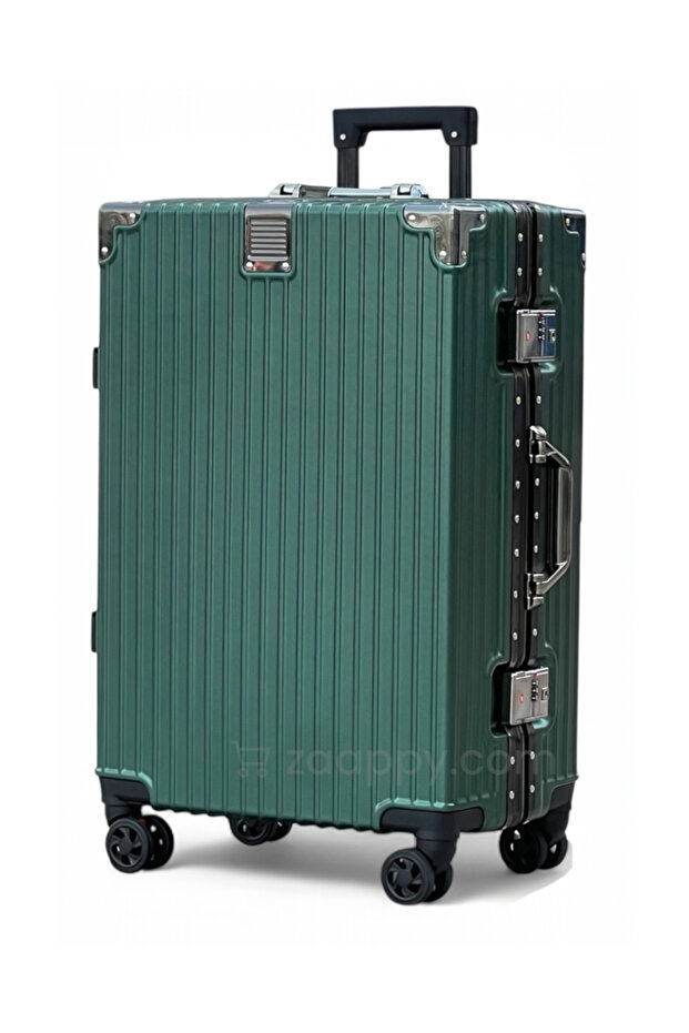Aluminum Frame 28 Inch (30-35kg) Luggage, Silent Spinner Wheels, Zipperless Hard Shell, Secured Lock, Suitcase