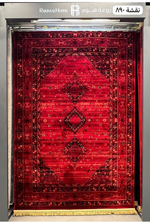 سجاد تركي أفغاني أحمر تراثي فاخر | كثافة عالية وخامة سميكة | متعدد المقاسات 200*300 - 150*230