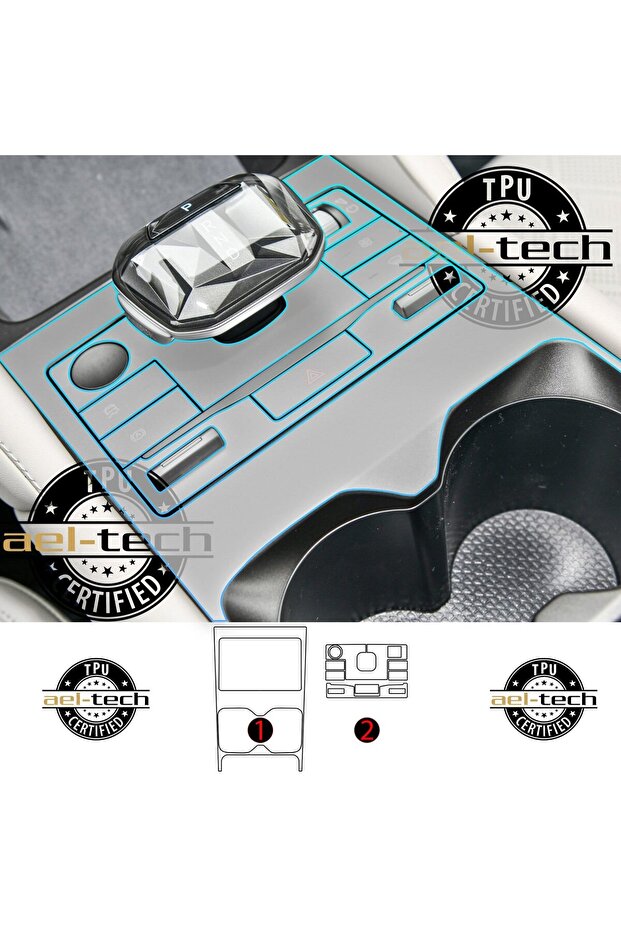 Byd Atto 2 Compatible Gear Shift Surround Tpu Protective Set of 2 2025-2026