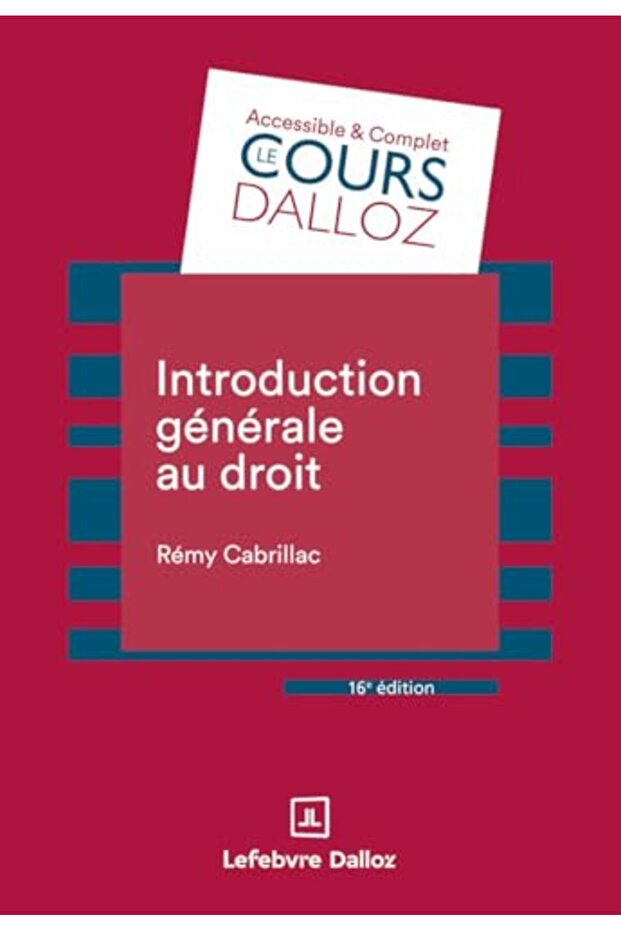 Introduction Générale Au Droit. 16E Éd