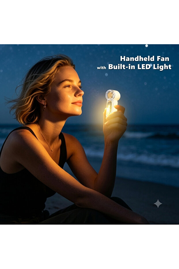 High-Definition Digital Display Handheld Fan with Rechargeable Battery Model X699