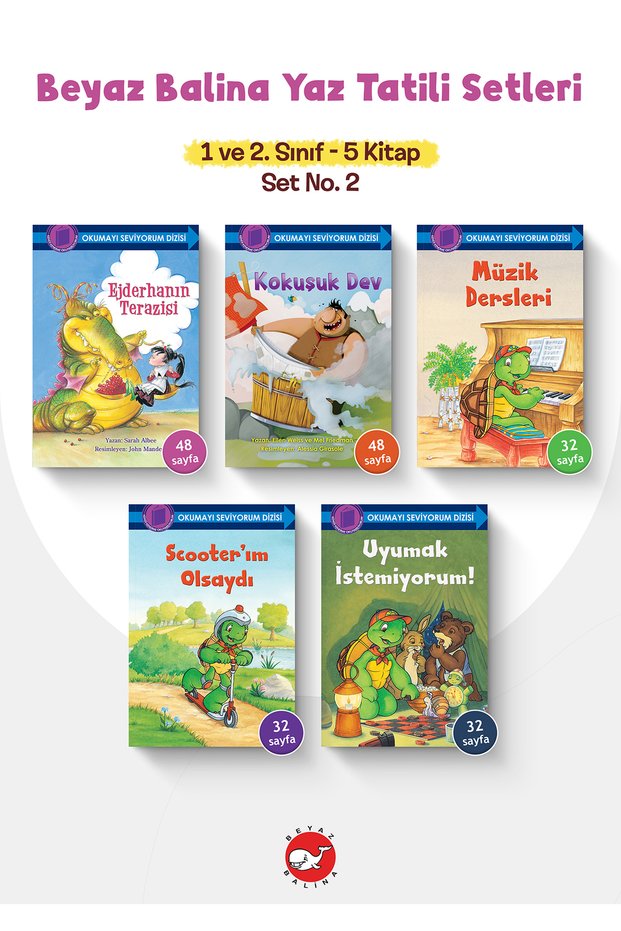 1St and 2Nd Summer Vacation Book Set for Classes - Okumayı Seviyorum Seti (5 Books)