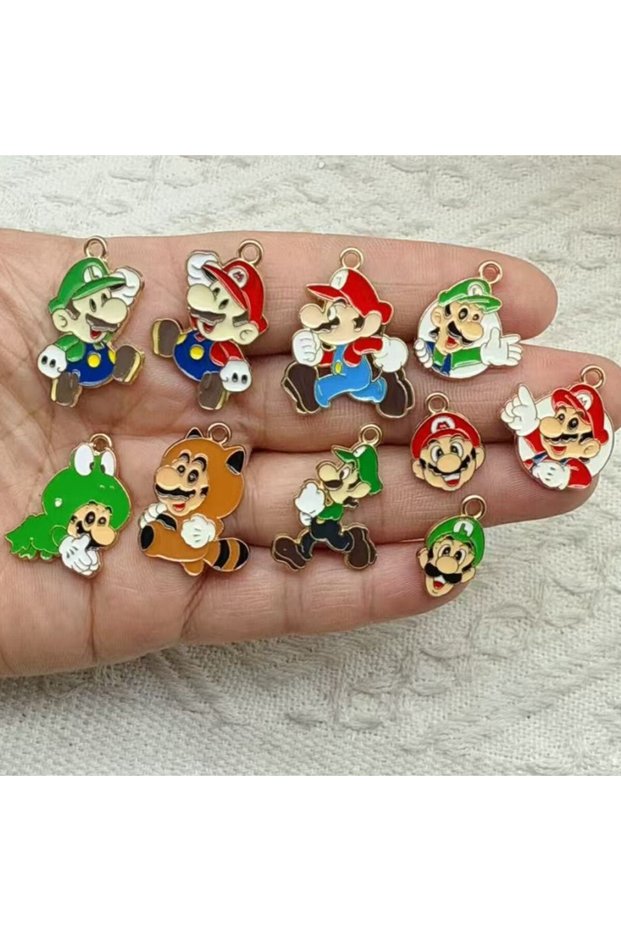 Light Yellow Color 10pcs Anime Cartoon Charm Jewelry Accessories Diy Making Enamel Necklace Bracelet