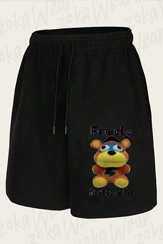Unisex Fredy Fatbear Design Printed Shorts
