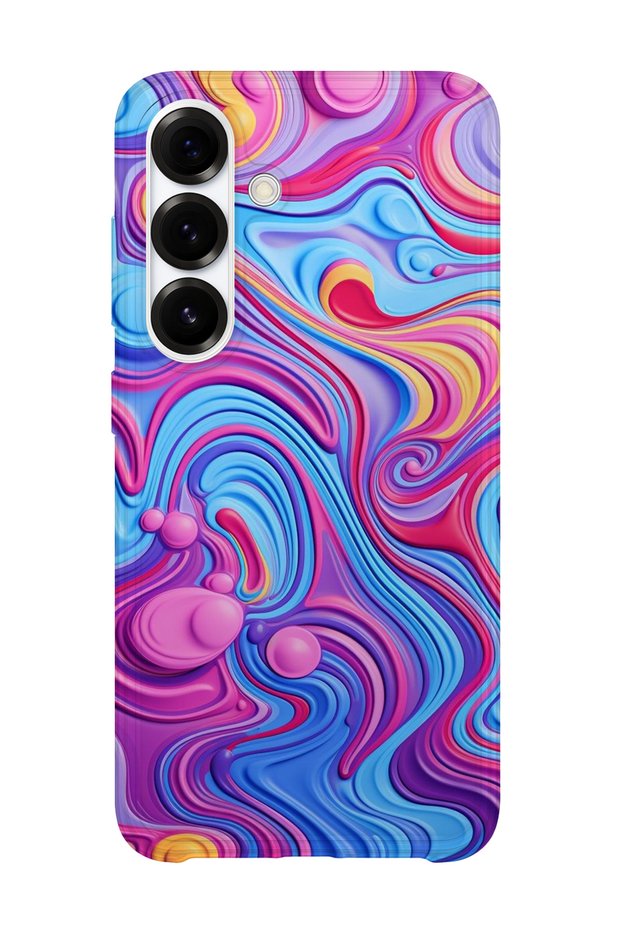 Samsung Galaxy S23 Compatible Printed Transparent Phone Case |   Collection: Colorwave Flux