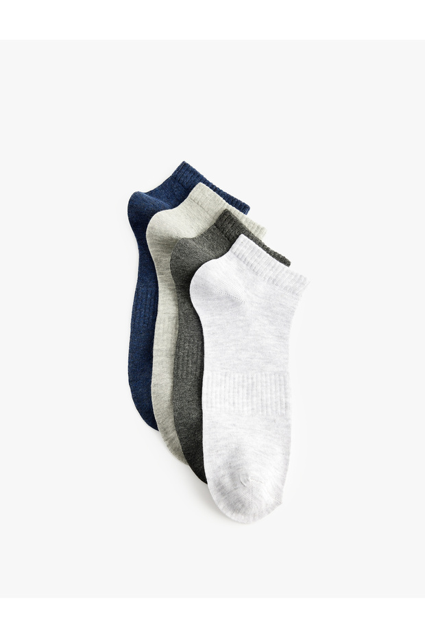 Set of 4 Basic Booties Socks - 1