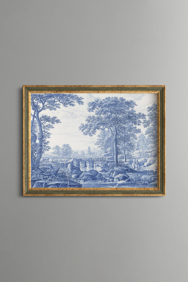 Italian Landscape - Vintage Patterned Painting - Fine Model