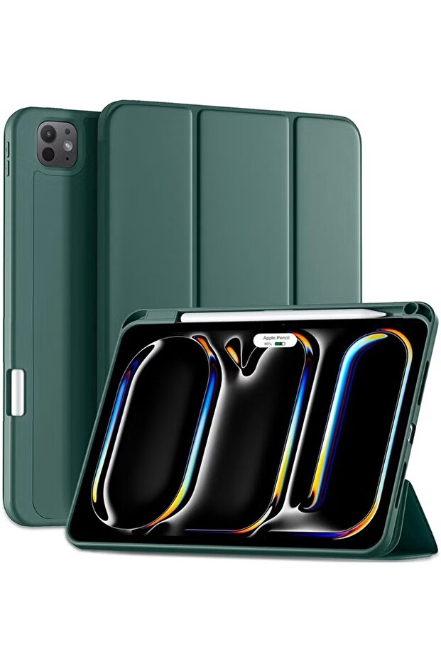 Cat Cot Smart Case for iPad Pro 11 Inch M5 (2025) / M4 (2024) – Slim Trifold Stand Cover with Built-in Apple Pencil Pro Holder, Smart Auto Sleep/Wake, Protective Shockproof Shell