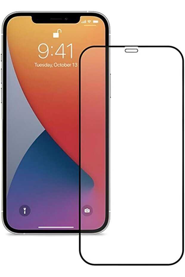 atu shop واقي شاشة زجاجي مقوى 6D متوافق مع هاتف آيفون 15 برو ماكس أسود 511005