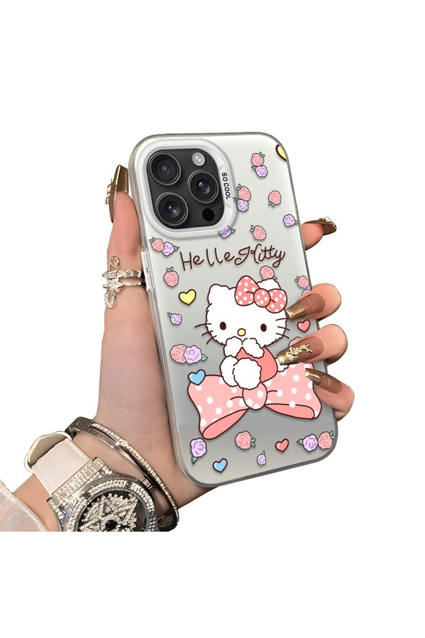 iPhone 16 Pro Max Compatible Hard Acrylic Back Silicone Edge Lens Protection Case