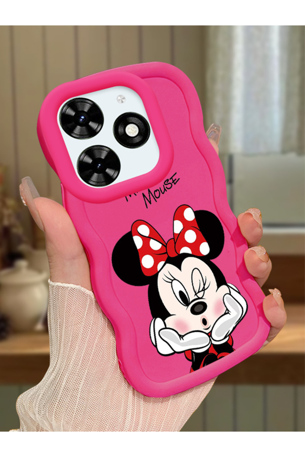Tecno Spark 20 Compatible Case Camera Protector Red Silicone Couple Phone Case Cute Pattern