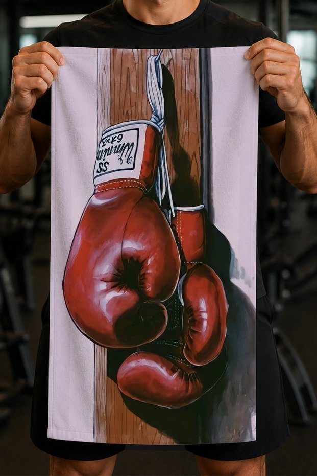 Muhammad Ali Themed Special Design 45X90 Sports Towel | High Quality Cotton Digital Printing