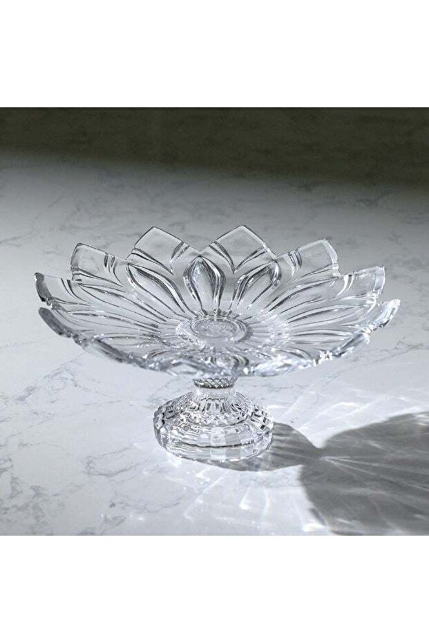 Villa Medium Plate on Foot 29 cm - Elegant Serveware for Modern Dining, Clear Dinnerware, Decorative Bowls for Stylish Table Settings