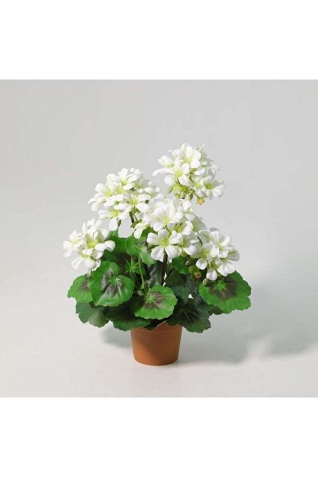 Fernza Artificial Crabapple Plant 33cm White Potted Indoor Décor