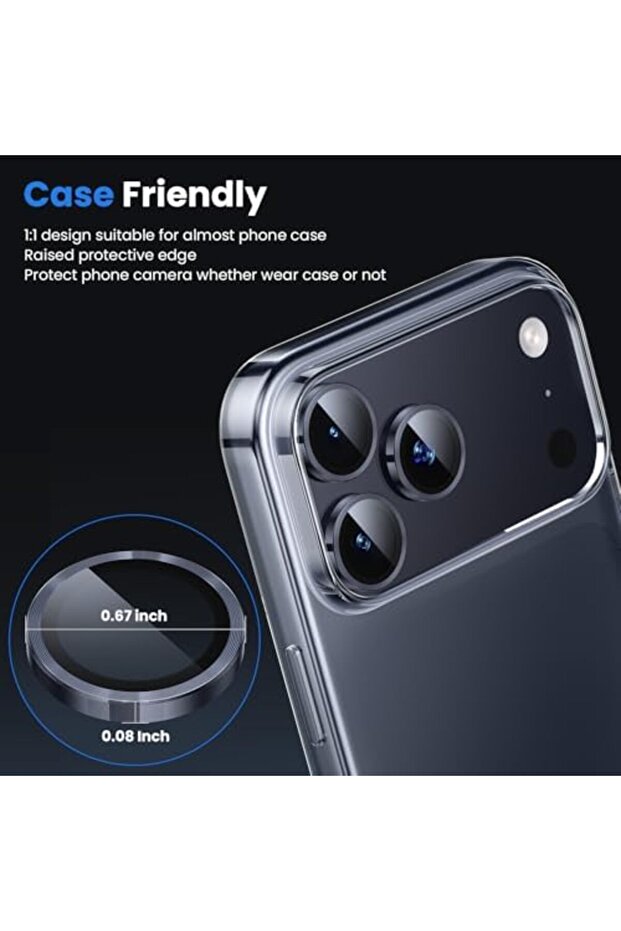 واقي عدسة الكاميرا من gme shop WSKEN لهاتف iPhone 17 Pro/iPhone 17 Pro Max - [يحمي التصوير الأصلي]