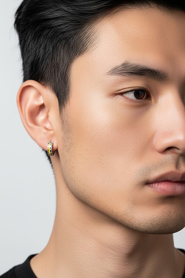Zet Style “Shadow Ascend" – Rise from the Shadow - Men's Single Earring - Stainless Steel