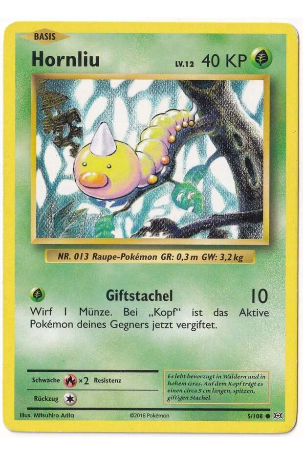 Weedle # 5 - German Evolutions - Card (Nm- Near Mint)