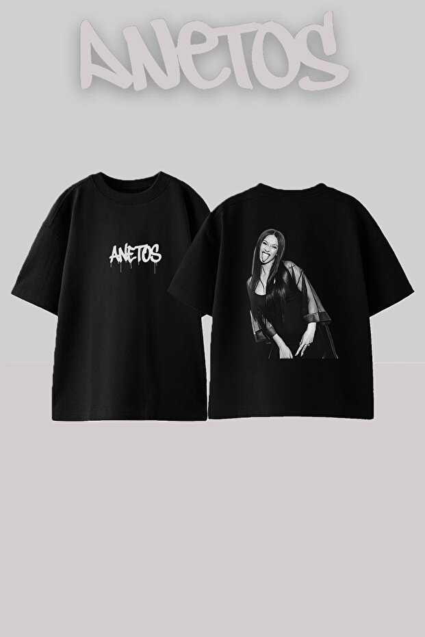 Cardi B_6 Design Printed Unisex Oversize Black Tshirt