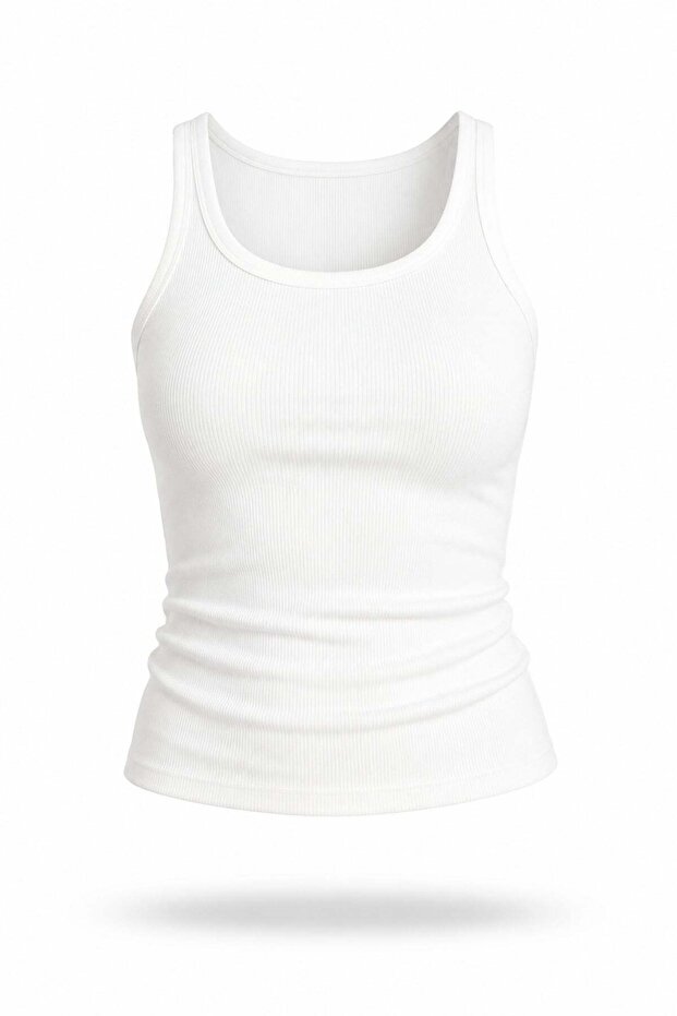 Ecru Ribbed Athlete Shirt 17566
