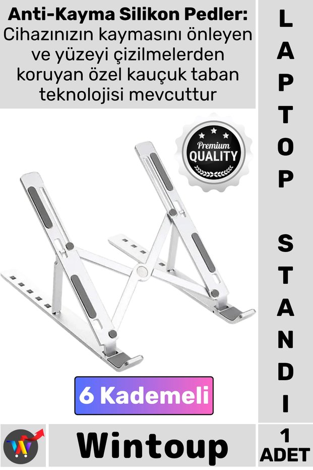 # Stand 6-Stage Ergonomic Foldable Portable Desktop Aluminum Adjustable Laptop Stand