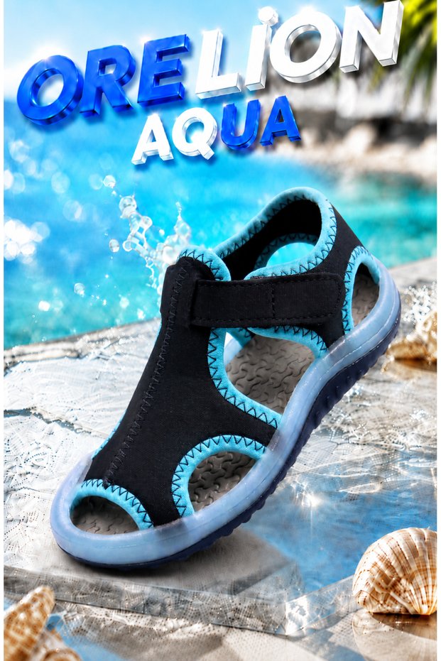 New Season Aqua Children's Sea Shoes Non-Slip Sole Toe-Protecting Beach Pool Shoes