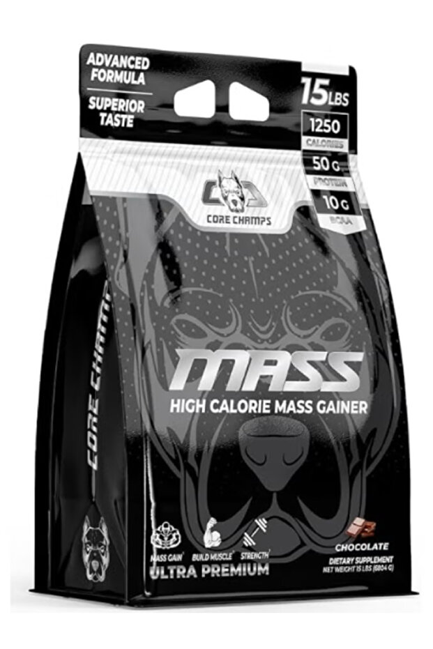 Mass Gainer 15 lbs Chocolate | 1250 Calories, 50g Protein, 10g BCAA | Whey Protein Blend
