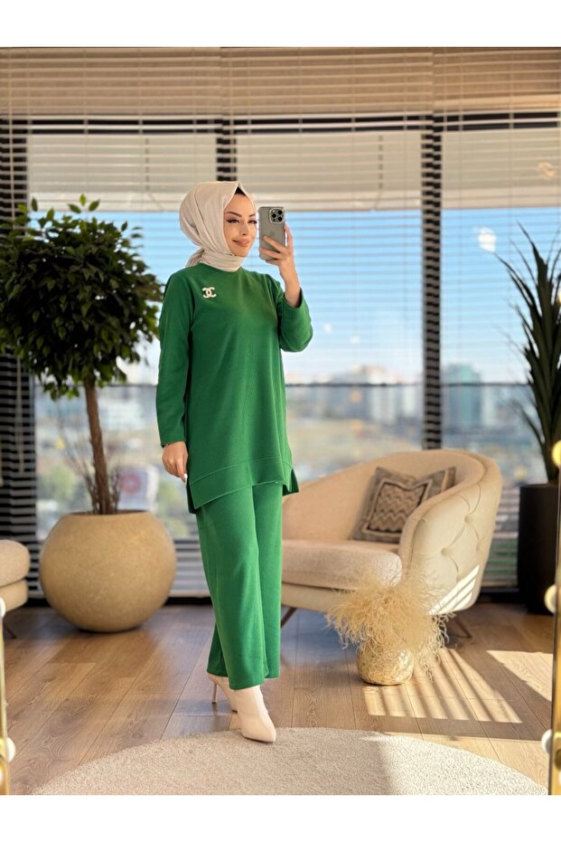 4099 Manolya Suit Green