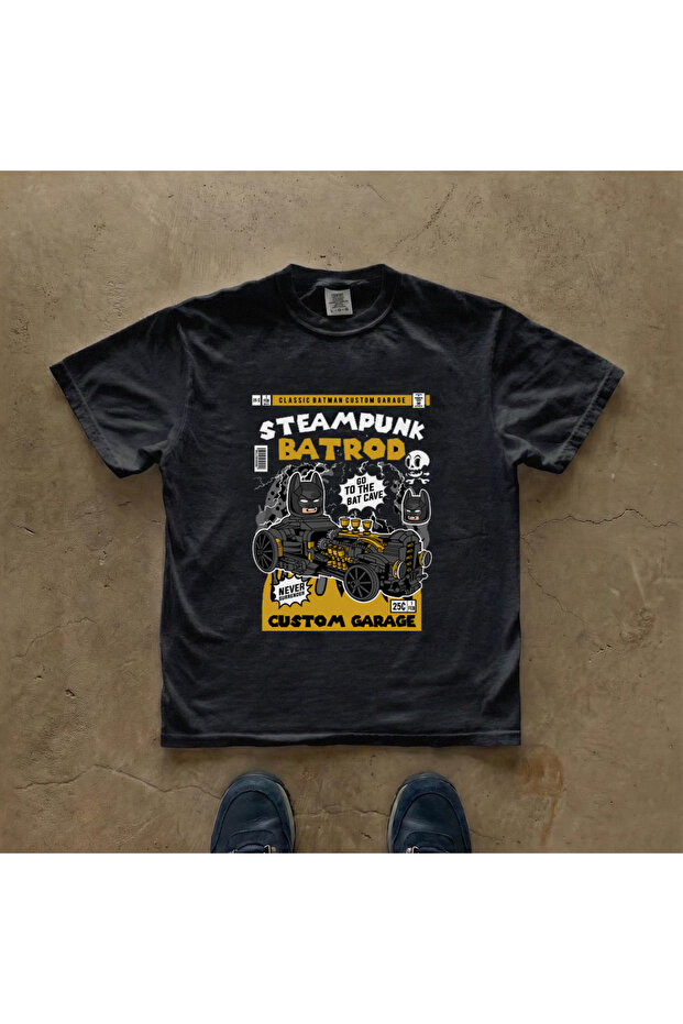Steampunk Bat Rod Printed Unisex Oversize T-Shirt