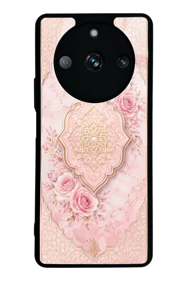 Realme 11 Pro Glossy Phone Case with Blush Ottoman Rose Design