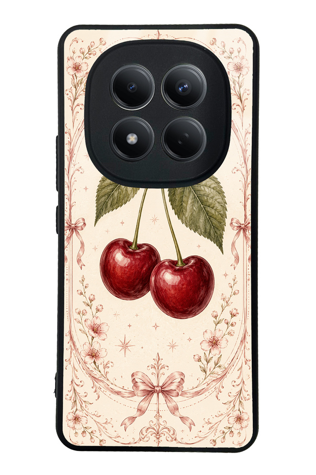 Xiaomi Redmi Note 15 Pro 4g Glossy Phone Case with Vintage Cherry Blossom Design