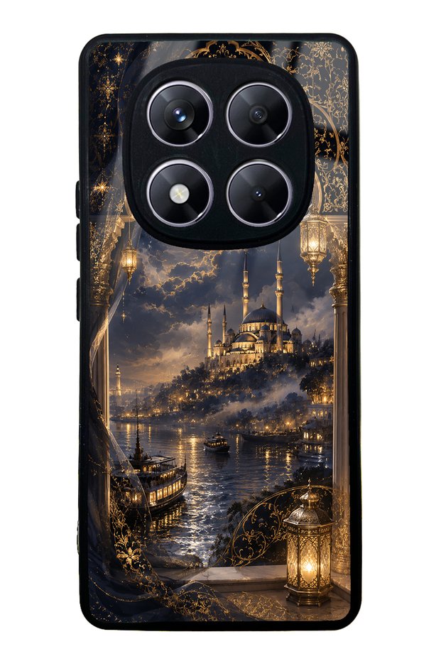 غطاء هاتف لامع بتصميم ميدنايت بوسفوروس لهاتف شاومي ريدمي نوت 14 برو 5G